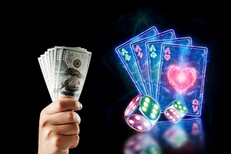 Antarmuka mobile istana impian3 menampilkan opsi hit, stand, double down, dan split untuk Infinite Blackjack